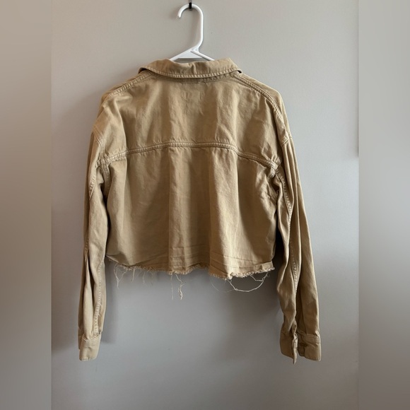 Topshop cropped tan jacket size 12 - Picture 5 of 7